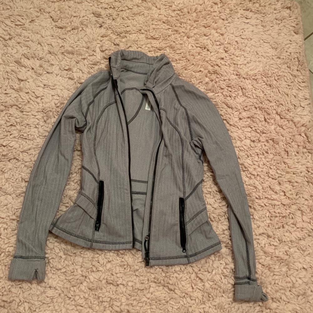 Light grey lululemon herringbone define jacket